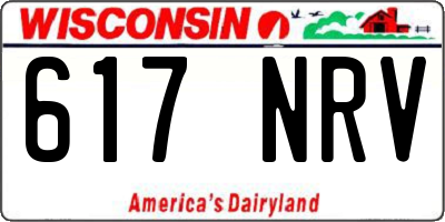 WI license plate 617NRV