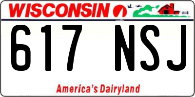 WI license plate 617NSJ