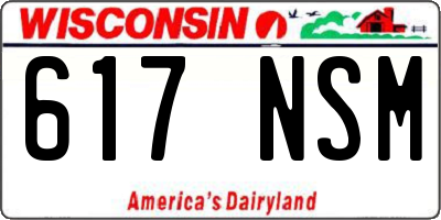 WI license plate 617NSM