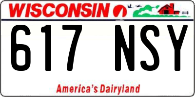WI license plate 617NSY