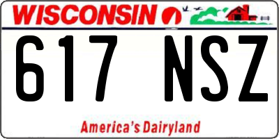 WI license plate 617NSZ