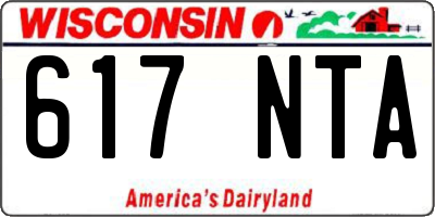 WI license plate 617NTA