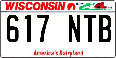 WI license plate 617NTB