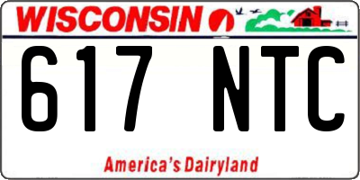 WI license plate 617NTC