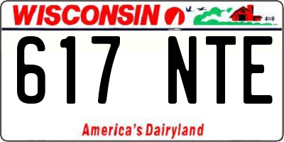 WI license plate 617NTE