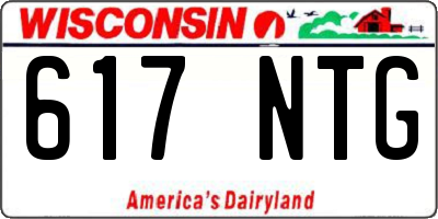 WI license plate 617NTG