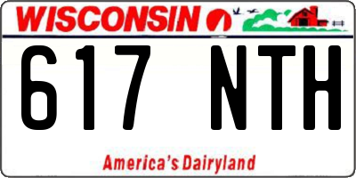 WI license plate 617NTH