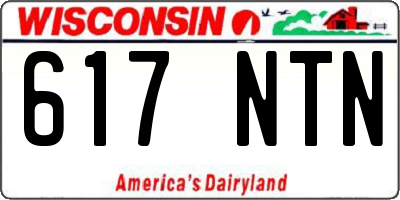 WI license plate 617NTN