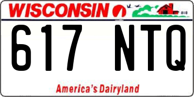 WI license plate 617NTQ