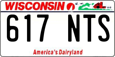 WI license plate 617NTS