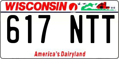 WI license plate 617NTT