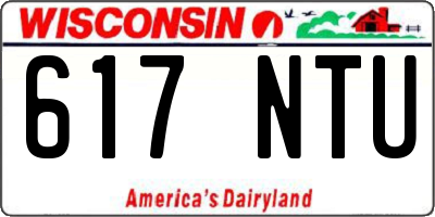 WI license plate 617NTU
