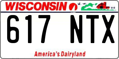 WI license plate 617NTX