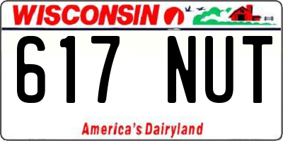 WI license plate 617NUT