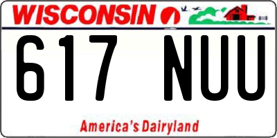 WI license plate 617NUU