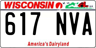 WI license plate 617NVA