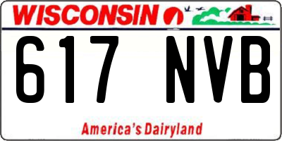 WI license plate 617NVB