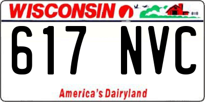 WI license plate 617NVC