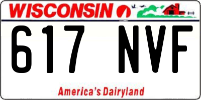 WI license plate 617NVF