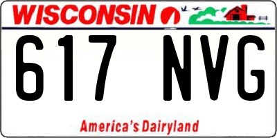 WI license plate 617NVG