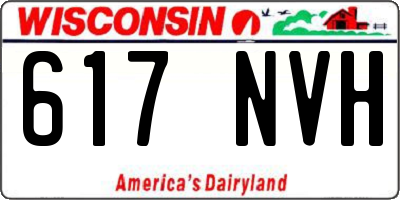 WI license plate 617NVH