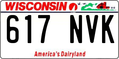 WI license plate 617NVK