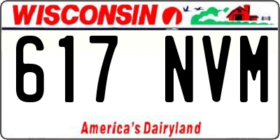 WI license plate 617NVM