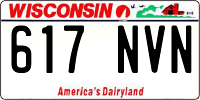 WI license plate 617NVN