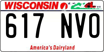 WI license plate 617NVO