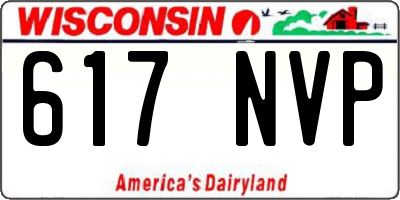 WI license plate 617NVP