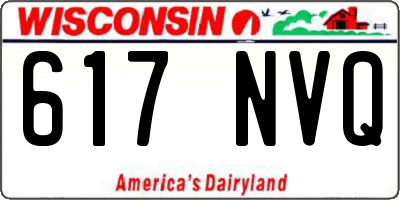 WI license plate 617NVQ