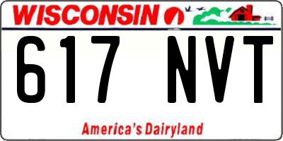 WI license plate 617NVT