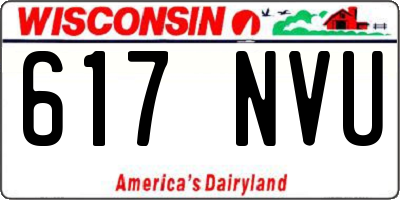 WI license plate 617NVU
