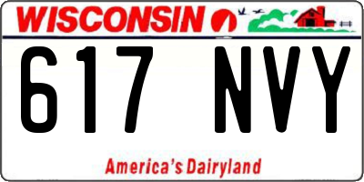 WI license plate 617NVY