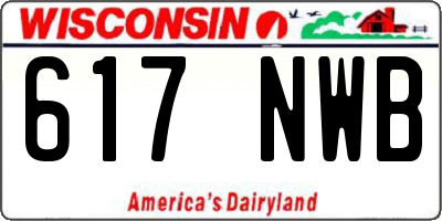 WI license plate 617NWB