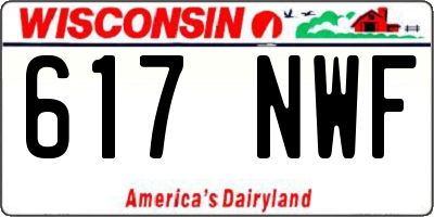 WI license plate 617NWF