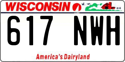 WI license plate 617NWH