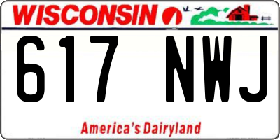 WI license plate 617NWJ