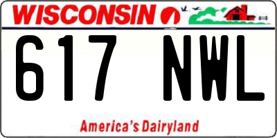 WI license plate 617NWL