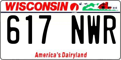 WI license plate 617NWR