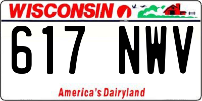 WI license plate 617NWV