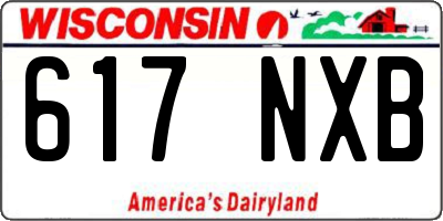 WI license plate 617NXB