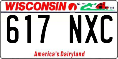 WI license plate 617NXC