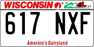 WI license plate 617NXF