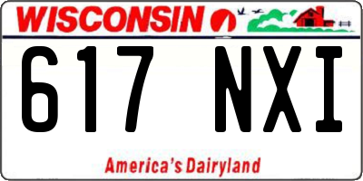 WI license plate 617NXI