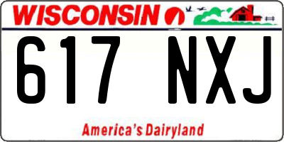 WI license plate 617NXJ