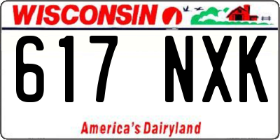 WI license plate 617NXK