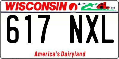 WI license plate 617NXL