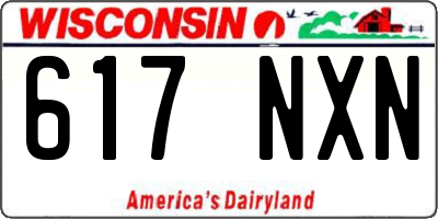 WI license plate 617NXN