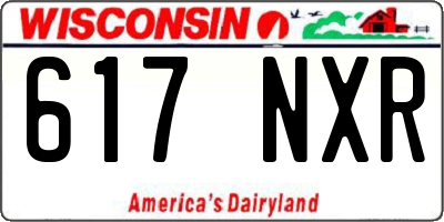 WI license plate 617NXR